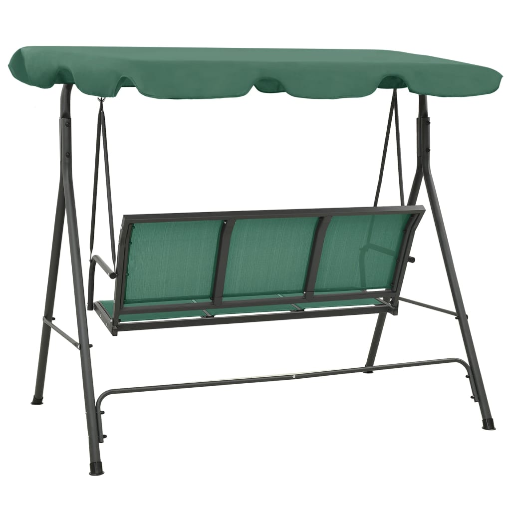 vidaXL Balansoar de grădină, verde, 170 cm, textilenă și oțel vidaXL Balansoar de grădină, verde, 170 cm, textilenă și oțel