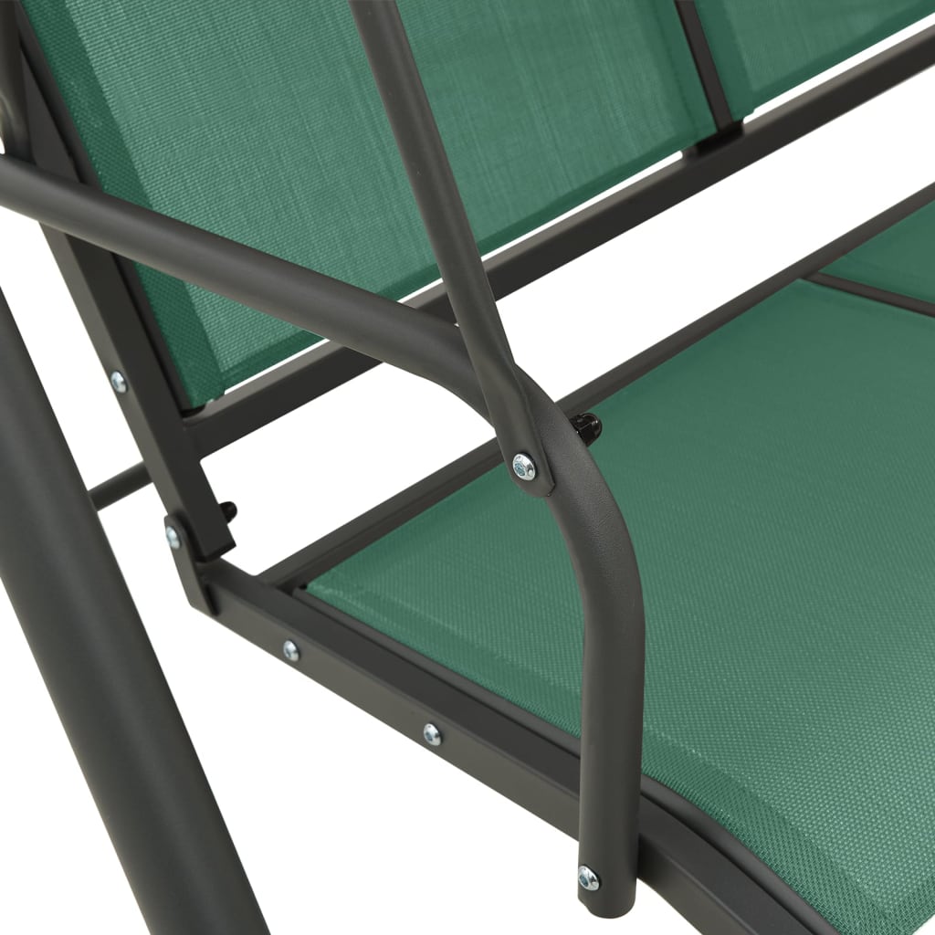 vidaXL Balansoar de grădină, verde, 170 cm, textilenă și oțel vidaXL Balansoar de grădină, verde, 170 cm, textilenă și oțel
