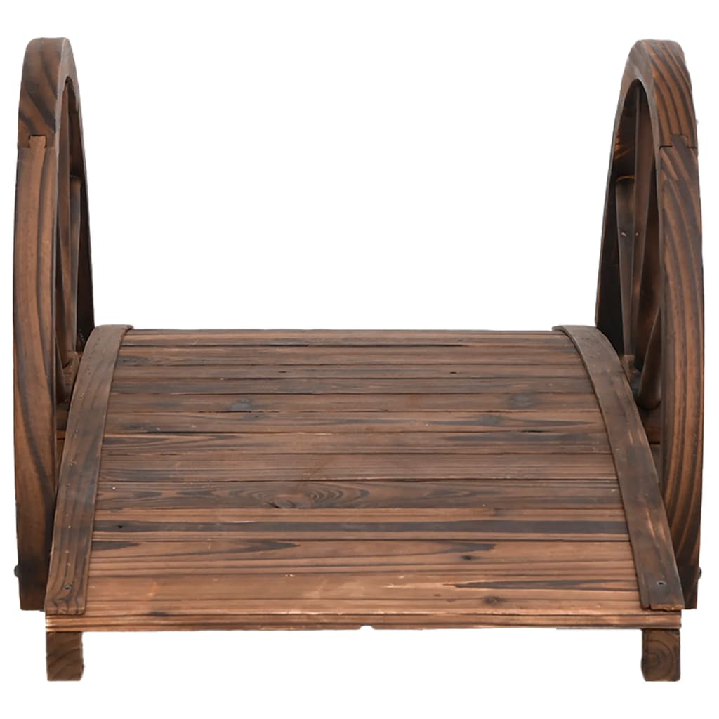 vidaXL Pod de grădină jumătate de roată 99x50x38 cm lemn masiv brad vidaXL Pod de grădină jumătate de roată 99x50x38 cm lemn masiv brad