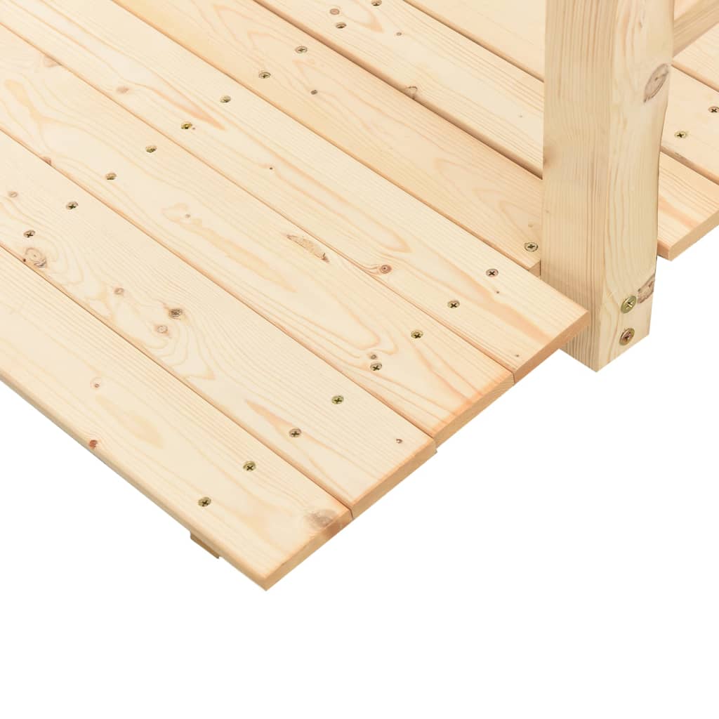 vidaXL Pod de grădină cu balustrade, 150x67x56 cm, lemn masiv de molid vidaXL Pod de grădină cu balustrade, 150x67x56 cm, lemn masiv de molid