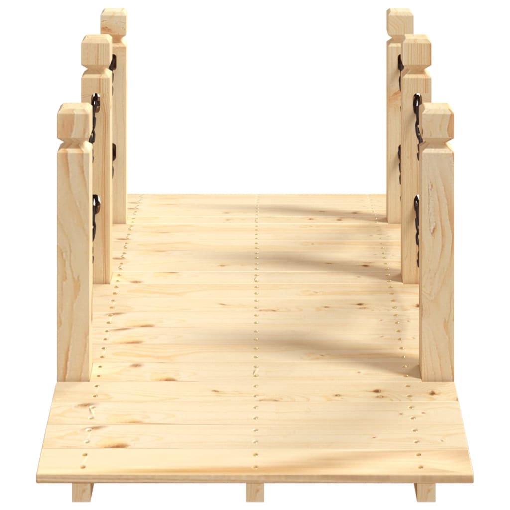 vidaXL Pod de grădină balustrade cu lanț 150x67x56 cm lemn masiv molid vidaXL Pod de grădină balustrade cu lanț 150x67x56 cm lemn masiv molid