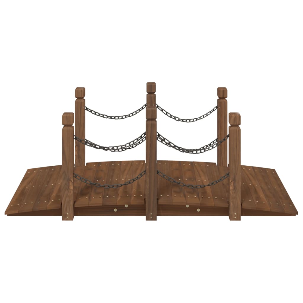 vidaXL Pod de grădină balustrade cu lanț 150x67x56 cm lemn masiv molid vidaXL Pod de grădină balustrade cu lanț 150x67x56 cm lemn masiv molid