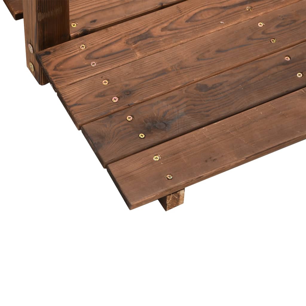 vidaXL Pod de grădină balustrade cu lanț 150x67x56 cm lemn masiv molid vidaXL Pod de grădină balustrade cu lanț 150x67x56 cm lemn masiv molid