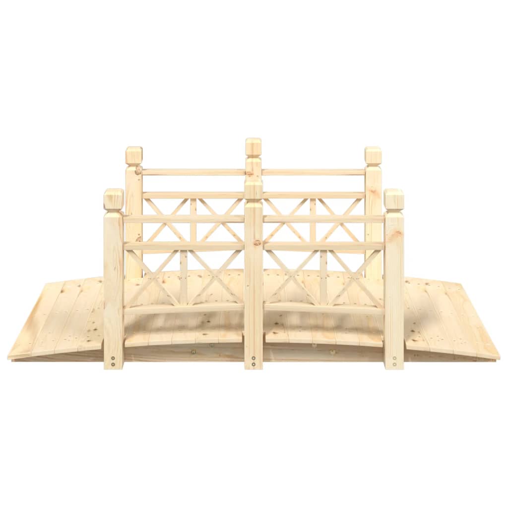 vidaXL Pod de grădină cu balustrade, 150x67x56 cm, lemn masiv de molid vidaXL Pod de grădină cu balustrade, 150x67x56 cm, lemn masiv de molid