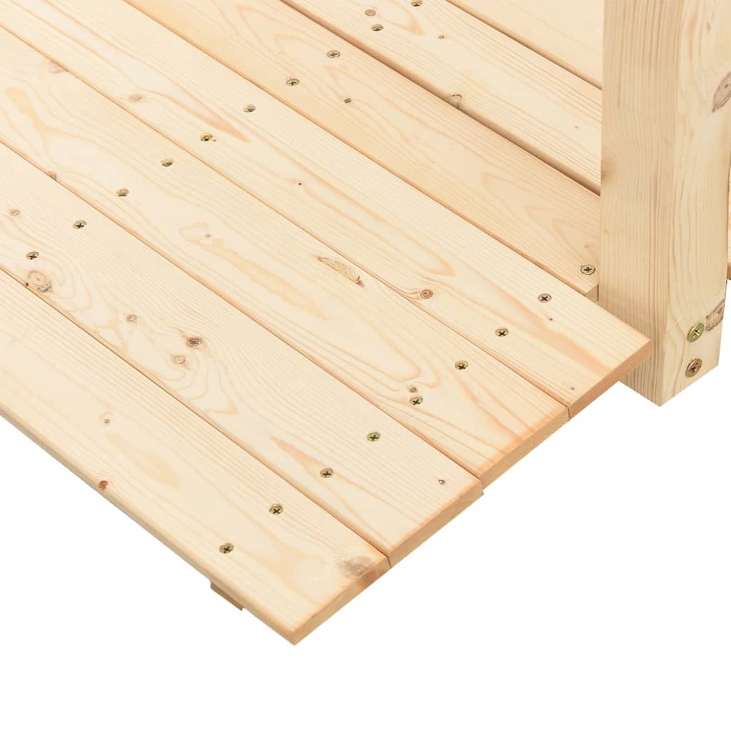 vidaXL Pod de grădină cu balustrade, 150x67x56 cm, lemn masiv de molid vidaXL Pod de grădină cu balustrade, 150x67x56 cm, lemn masiv de molid