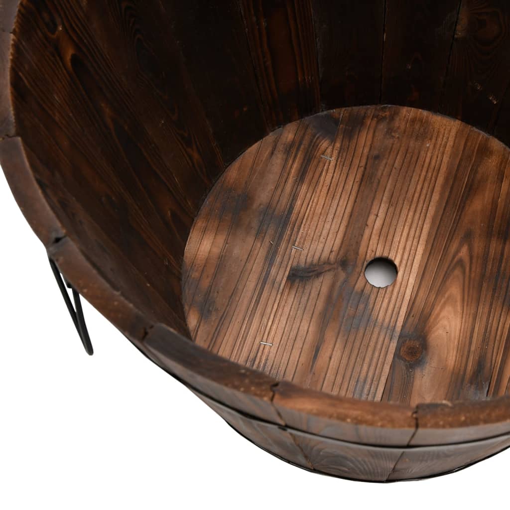 vidaXL Set de jardiniere tip găleată, 3 piese, lemn masiv de brad