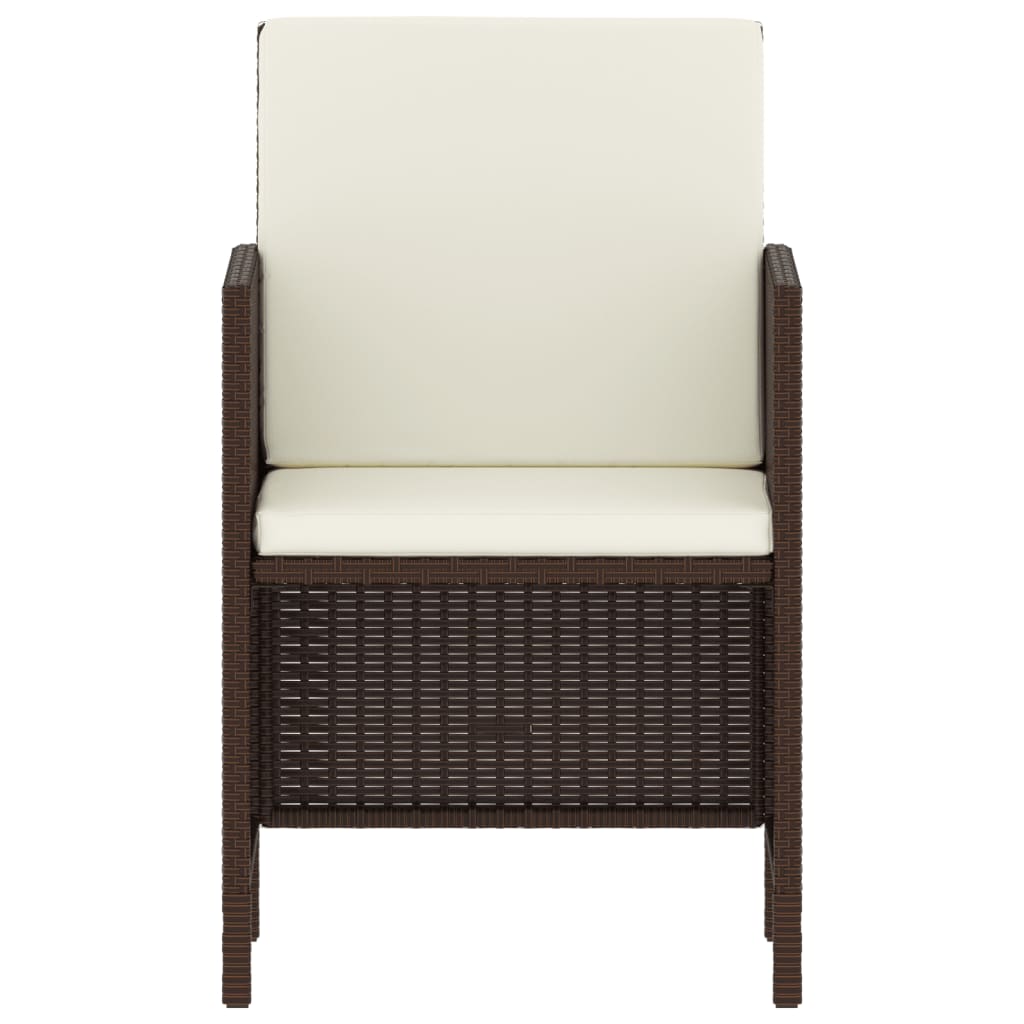 vidaXL Set mobilier de grădină, 6 piese, cu perne, maro, poliratan vidaXL Set mobilier de grădină, 6 piese, cu perne, maro, poliratan