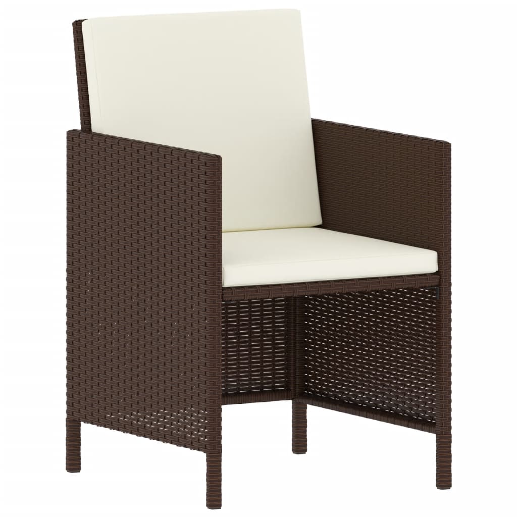 vidaXL Set mobilier de grădină, 6 piese, cu perne, maro, poliratan vidaXL Set mobilier de grădină, 6 piese, cu perne, maro, poliratan