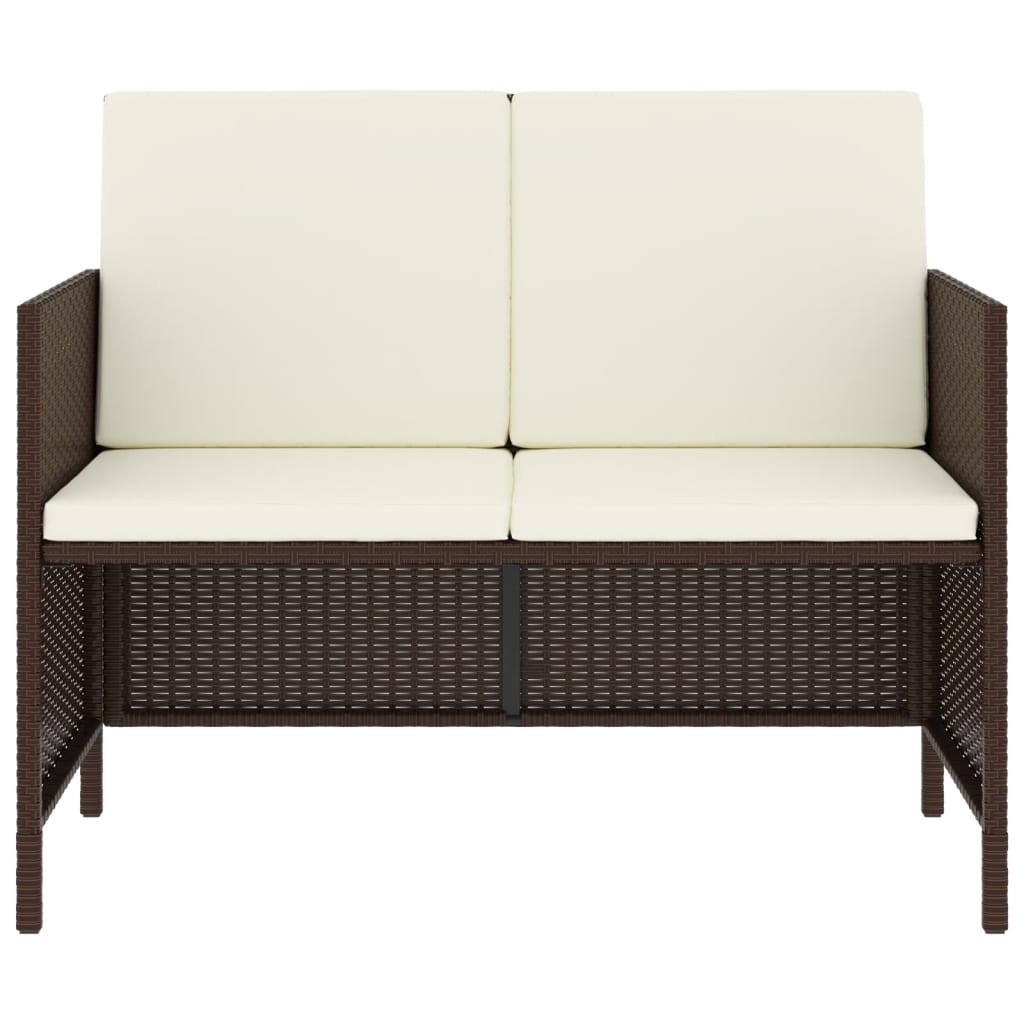 vidaXL Set mobilier de grădină, 6 piese, cu perne, maro, poliratan vidaXL Set mobilier de grădină, 6 piese, cu perne, maro, poliratan