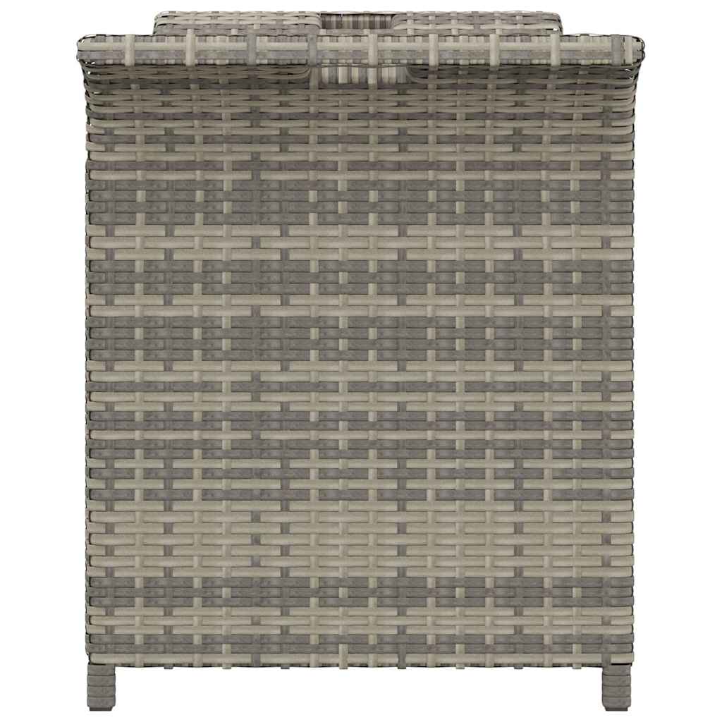 vidaXL Bancă de grădină cu pernă, gri, 116x46x57 cm, poliratan vidaXL Bancă de grădină cu pernă, gri, 116x46x57 cm, poliratan
