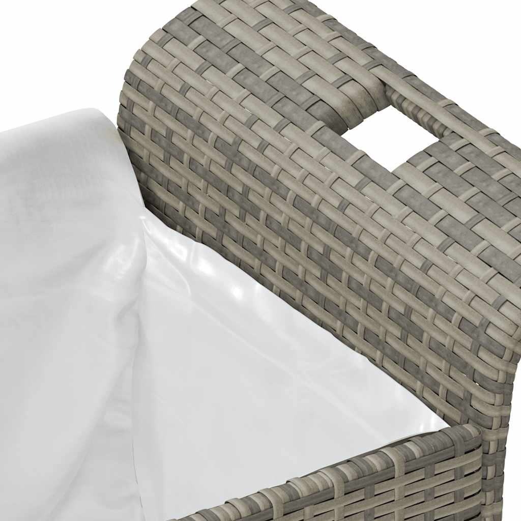 vidaXL Bancă de grădină cu pernă, gri, 116x46x57 cm, poliratan vidaXL Bancă de grădină cu pernă, gri, 116x46x57 cm, poliratan