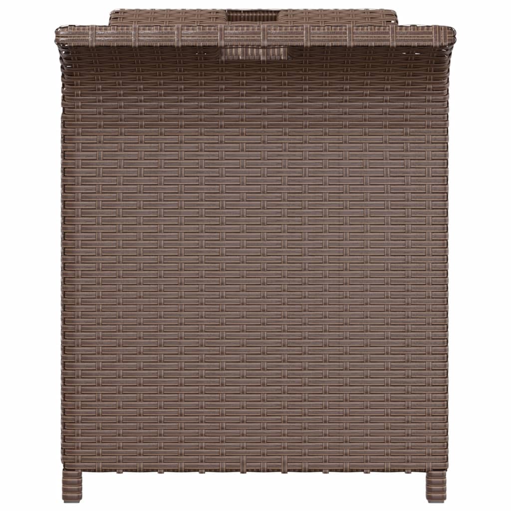 vidaXL Bancă de grădină cu pernă, maro, 116x46x57 cm, poliratan vidaXL Bancă de grădină cu pernă, maro, 116x46x57 cm, poliratan