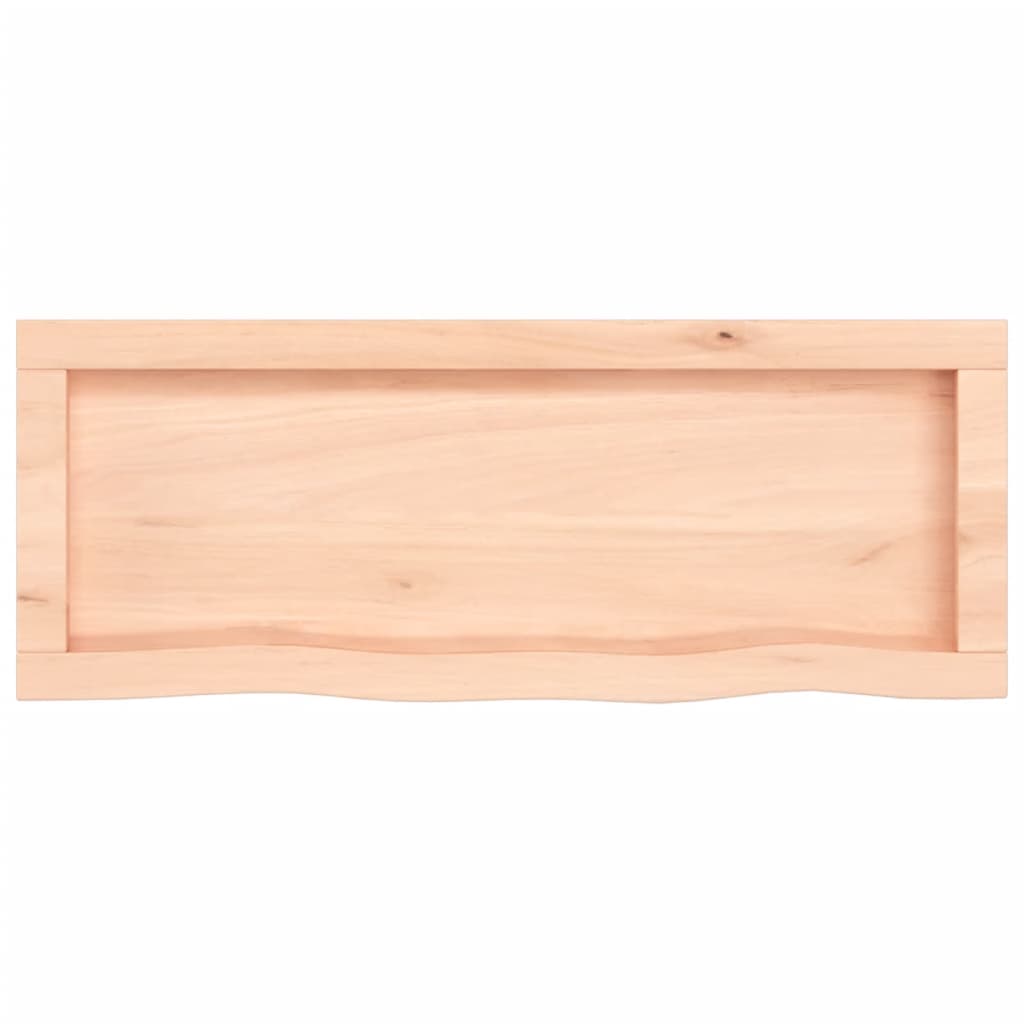 vidaXL Poliță de perete, 80x30x(2-4) cm, lemn masiv de stejar netratat