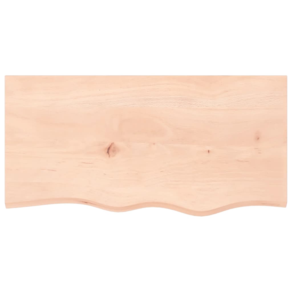 vidaXL Poliță de perete, 80x40x(2-6) cm, lemn masiv de stejar netratat