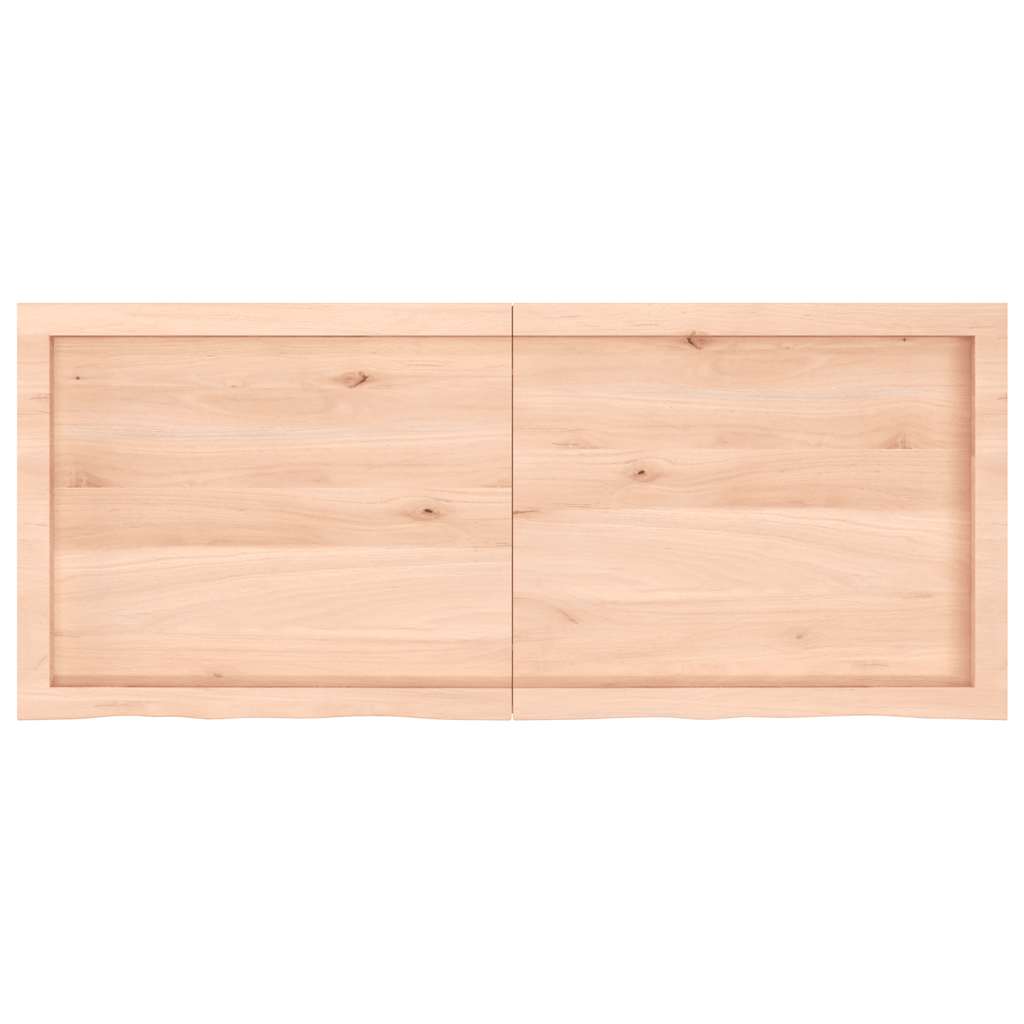 vidaXL Poliță de perete, 120x50x(2-6)cm, lemn masiv de stejar netratat