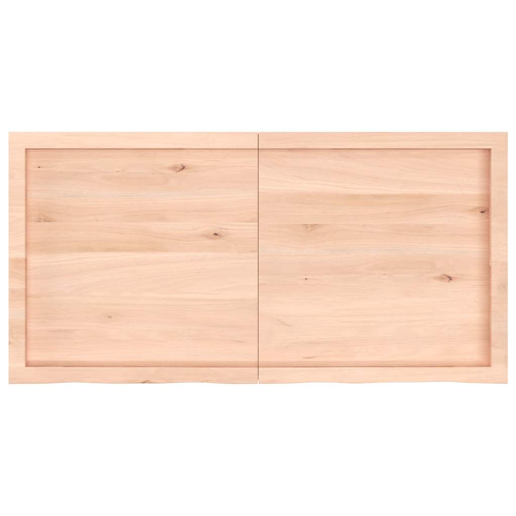 vidaXL Poliță de perete, 120x60x(2-4)cm, lemn masiv de stejar netratat