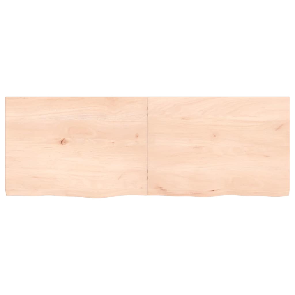 vidaXL Poliță de perete, 140x50x(2-4)cm, lemn masiv de stejar netratat