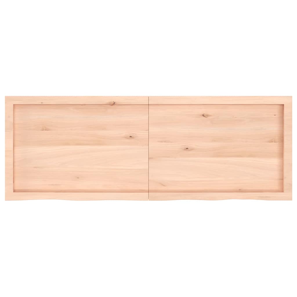 vidaXL Poliță de perete, 140x50x(2-4)cm, lemn masiv de stejar netratat