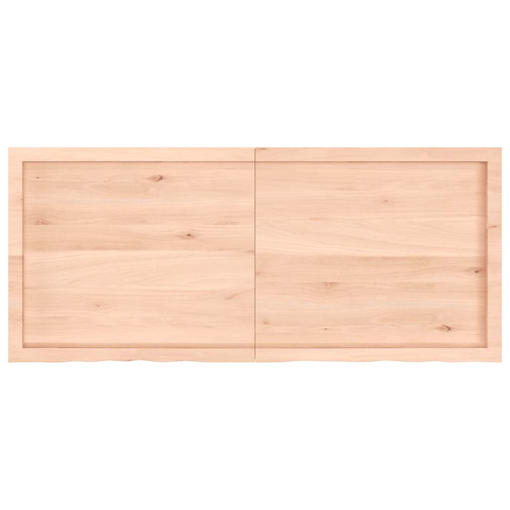 vidaXL Poliță de perete, 140x60x(2-4)cm, lemn masiv de stejar netratat