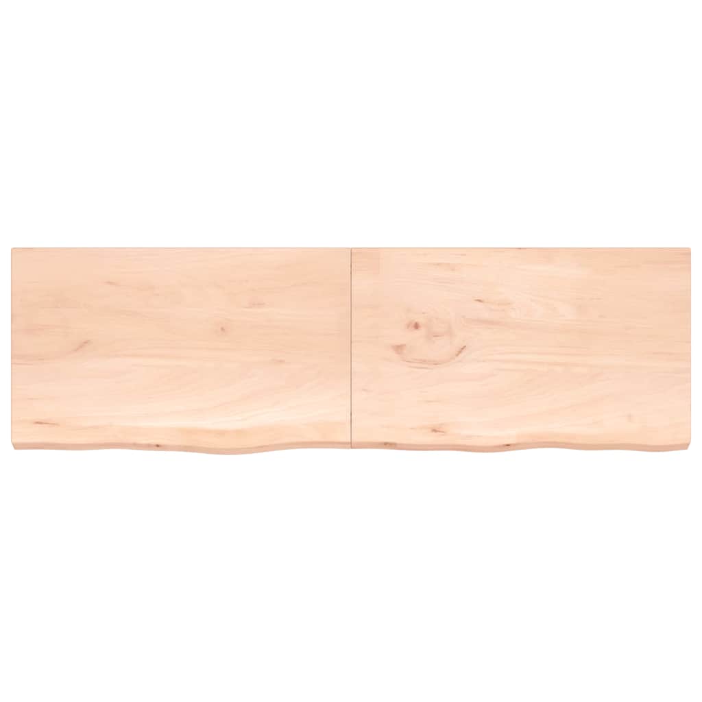 vidaXL Poliță de perete, 200x60x(2-4)cm, lemn masiv de stejar netratat vidaXL Poliță de perete, 200x60x(2-4)cm, lemn masiv de stejar netratat