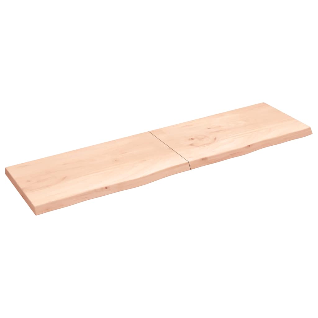 vidaXL Poliță de perete, 220x60x(2-6)cm, lemn masiv de stejar netratat vidaXL Poliță de perete, 220x60x(2-6)cm, lemn masiv de stejar netratat