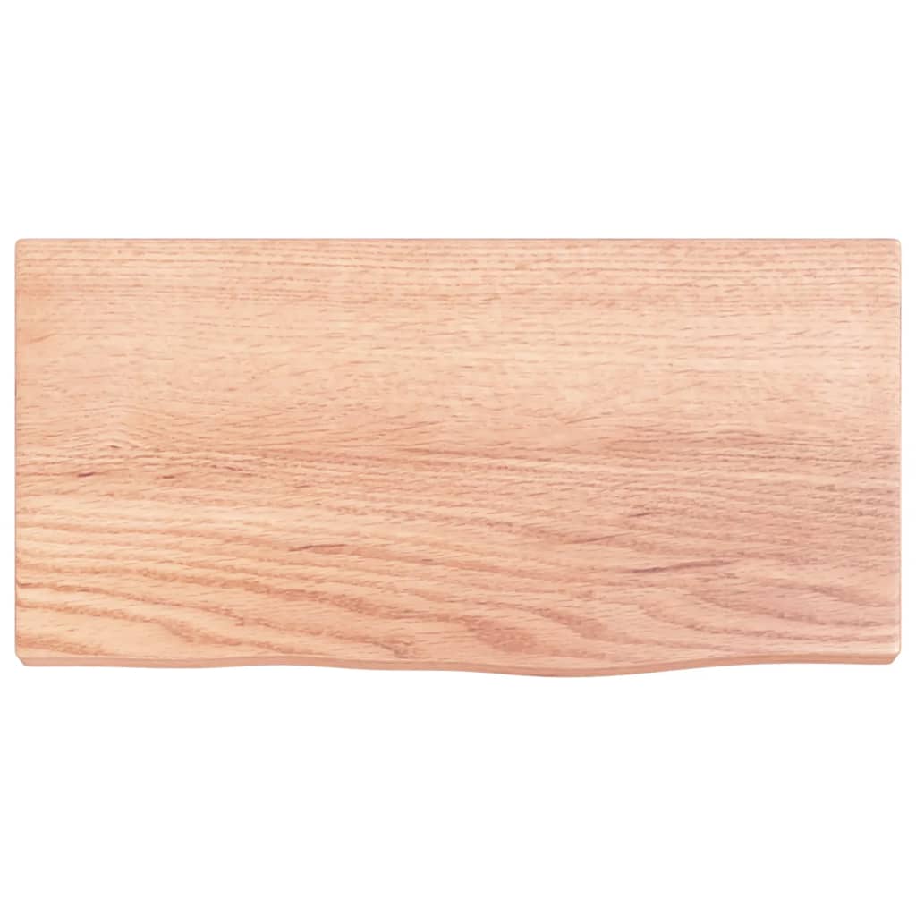 vidaXL Poliță perete maro deschis 40x20x2 cm lemn masiv stejar tratat