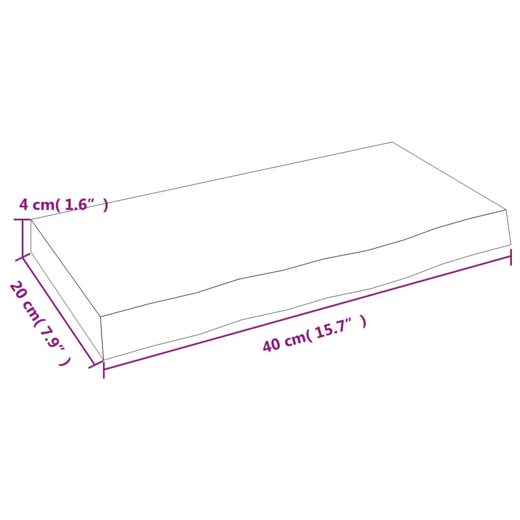 vidaXL Poliță perete maro deschis 40x20x4 cm lemn masiv stejar tratat vidaXL Poliță perete maro deschis 40x20x4 cm lemn masiv stejar tratat