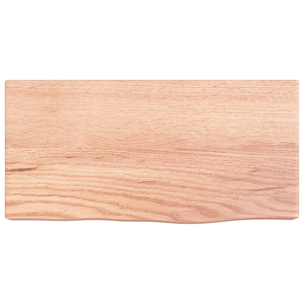 vidaXL Poliță perete maro deschis 40x20x6 cm lemn masiv stejar tratat vidaXL Poliță perete maro deschis 40x20x6 cm lemn masiv stejar tratat