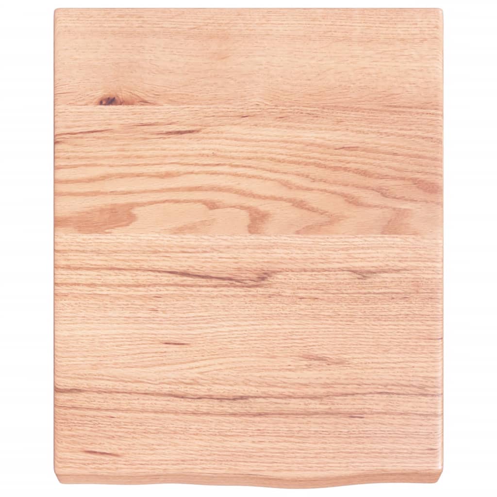 vidaXL Raft de perete maro deschis 40x50x(2-6) cm lemn stejar tratat