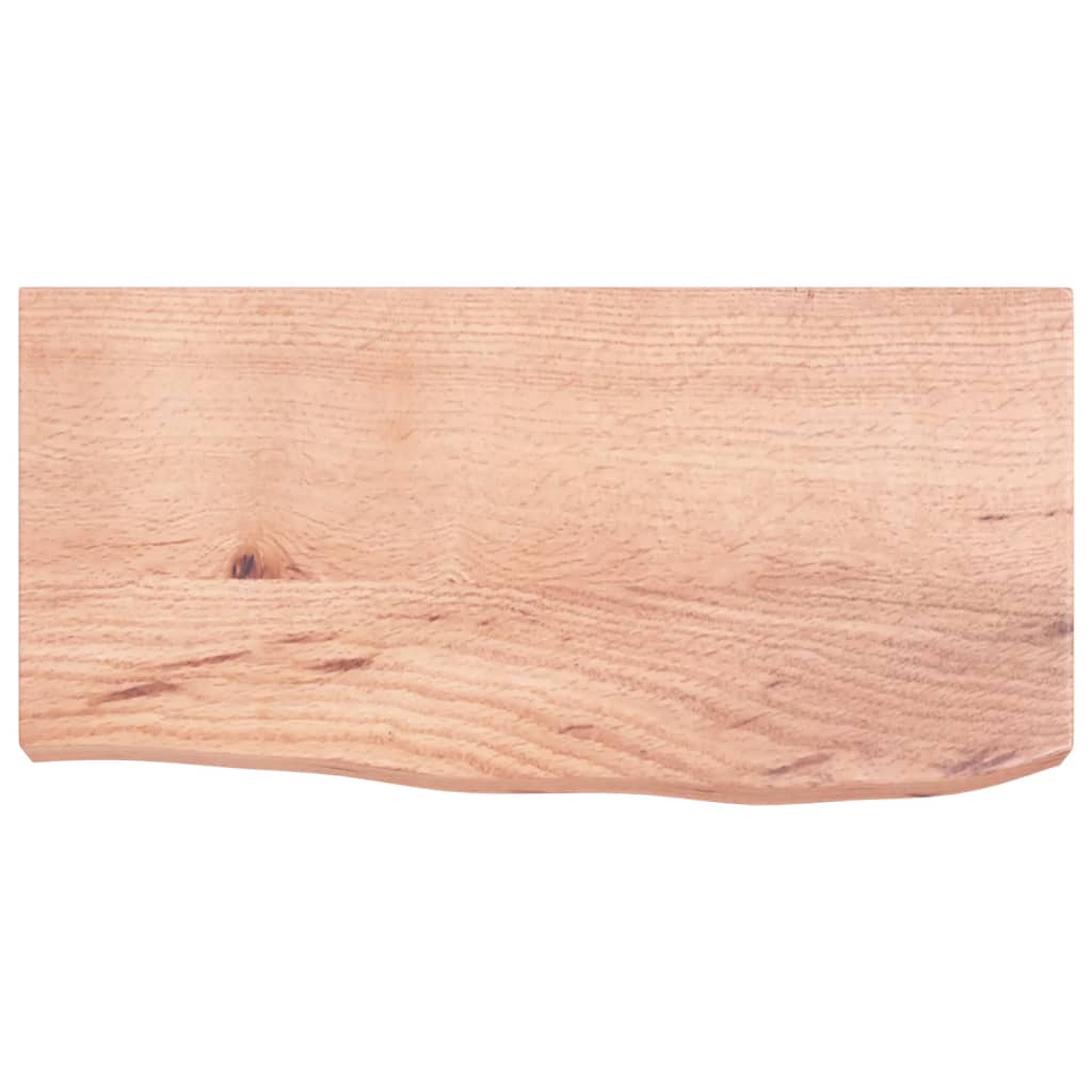 vidaXL Raft de perete maro deschis 60x30x(2-6) cm lemn stejar tratat