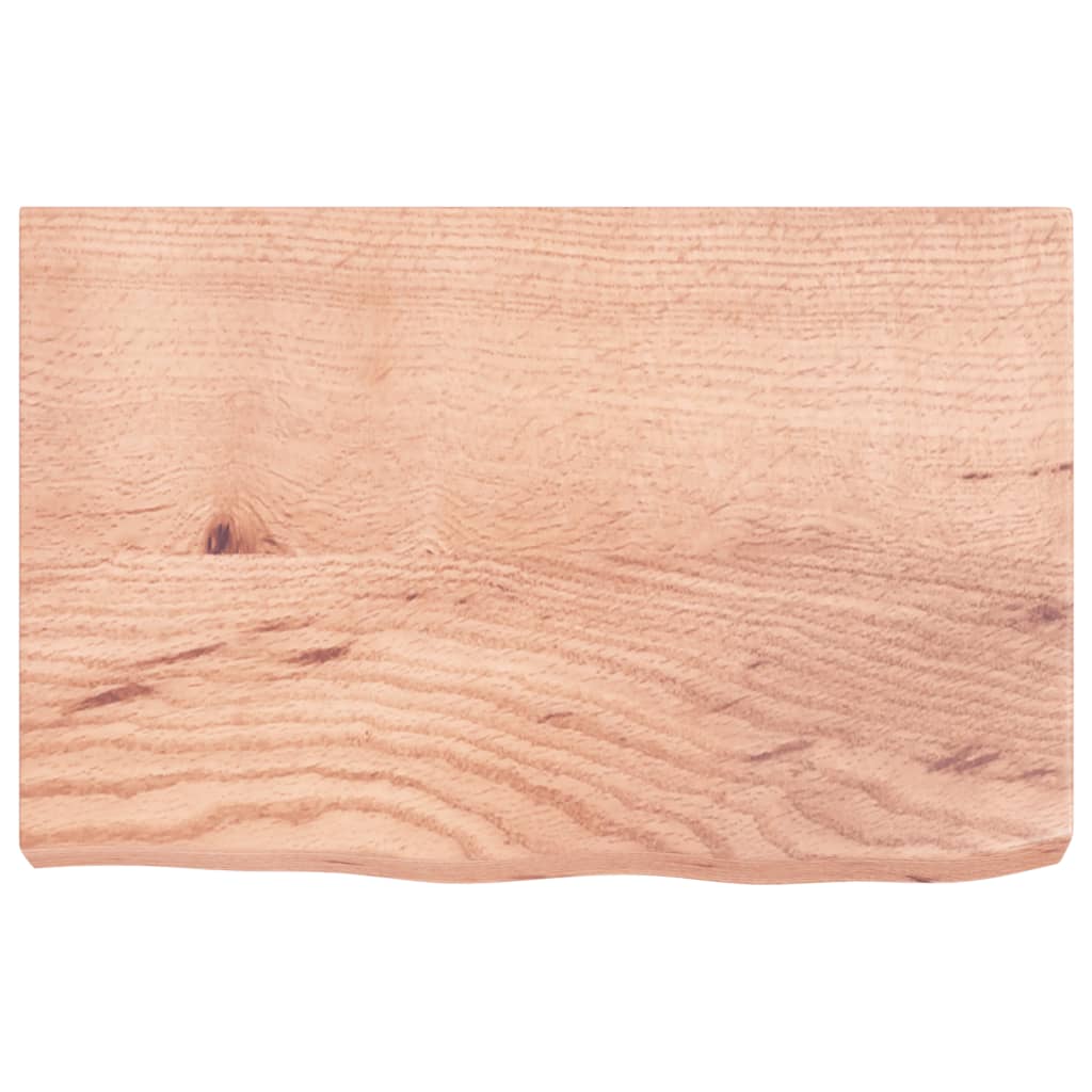 vidaXL Raft de perete maro deschis 60x40x(2-6) cm lemn stejar tratat