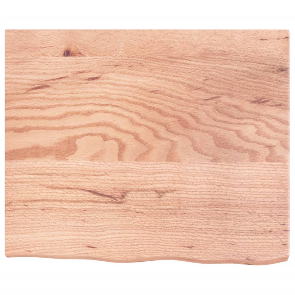 vidaXL Raft de perete maro deschis 60x50x(2-4) cm lemn stejar tratat