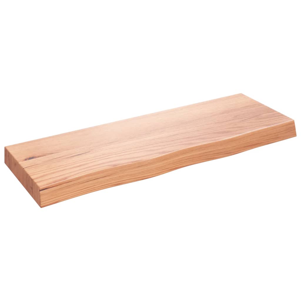 vidaXL Raft de perete maro deschis 80x30x(2-6) cm lemn stejar tratat vidaXL Raft de perete maro deschis 80x30x(2-6) cm lemn stejar tratat