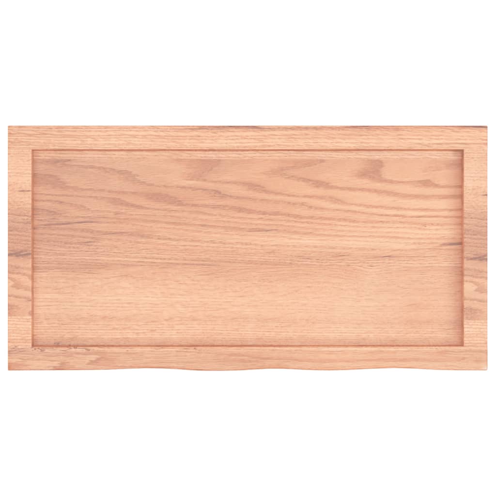 vidaXL Raft de perete maro deschis 80x40x(2-6) cm lemn stejar tratat vidaXL Raft de perete maro deschis 80x40x(2-6) cm lemn stejar tratat