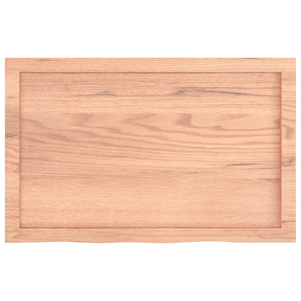 vidaXL Raft de perete maro deschis 80x50x(2-4) cm lemn stejar tratat