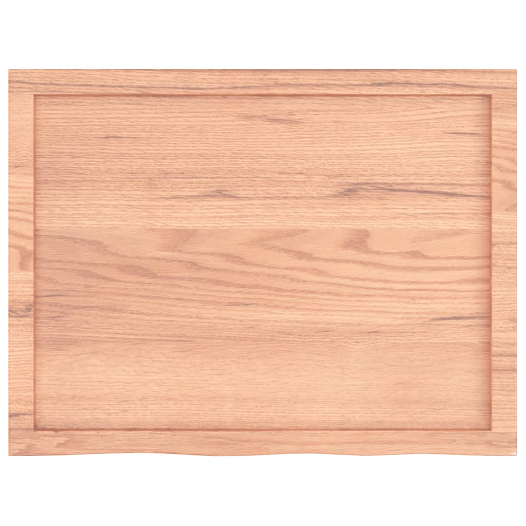 vidaXL Raft de perete maro deschis 80x60x(2-4) cm lemn stejar tratat