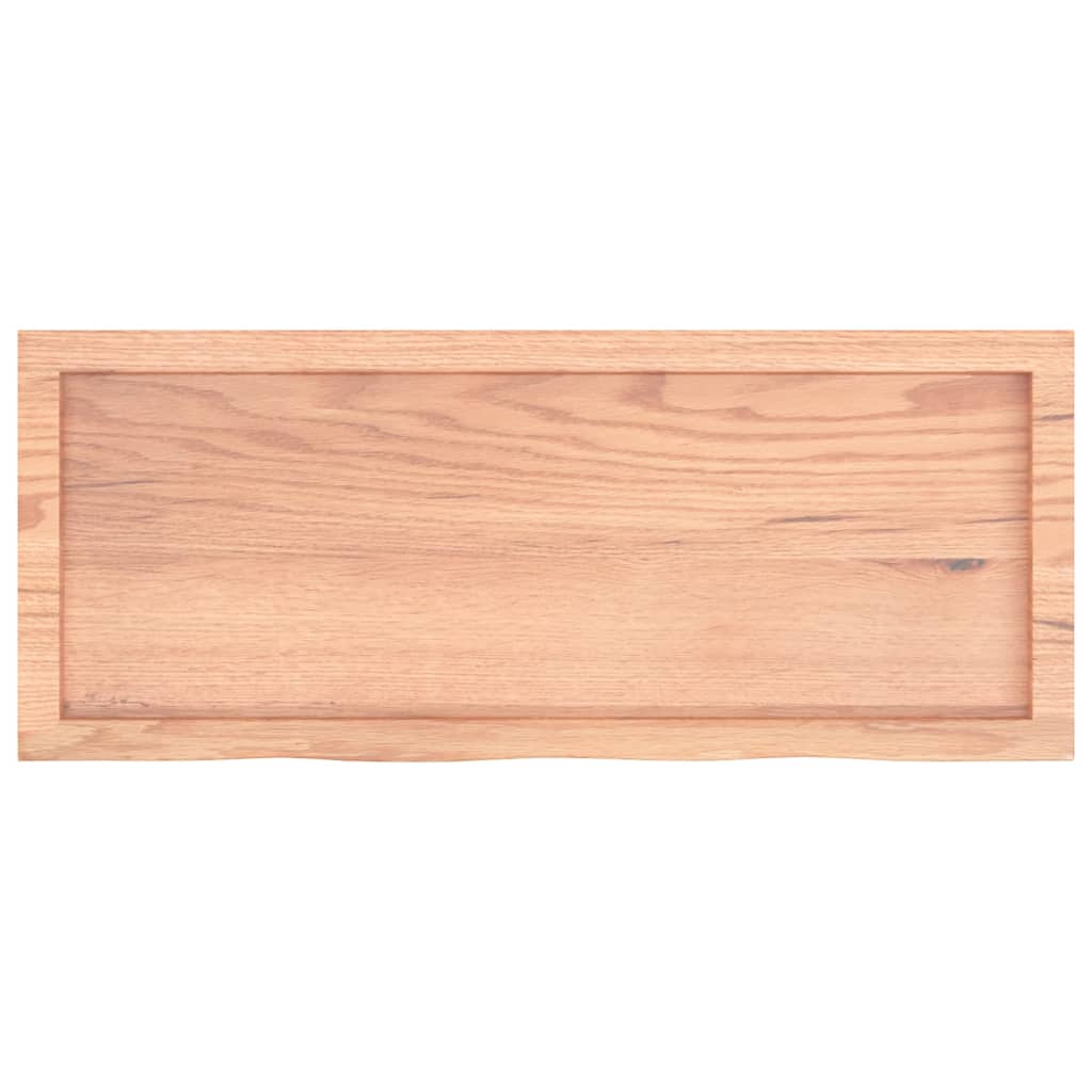 vidaXL Raft de perete maro deschis 100x40x(2-6) cm lemn stejar tratat