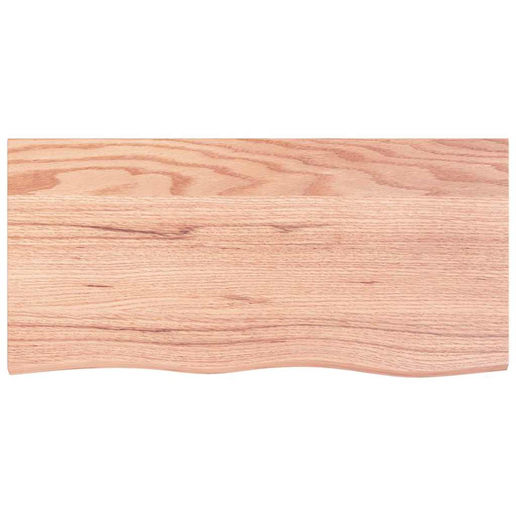 vidaXL Raft de perete maro deschis 100x50x(2-6) cm lemn stejar tratat