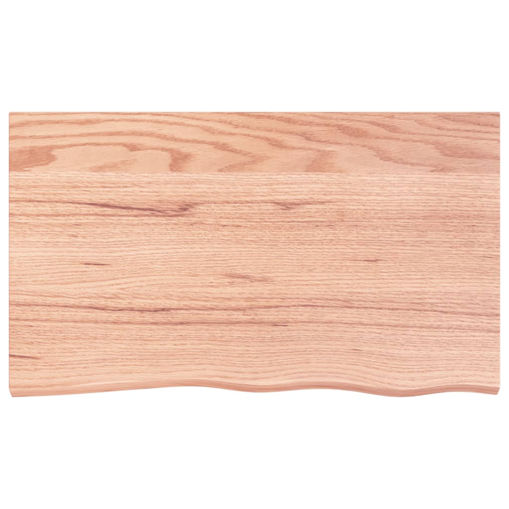 vidaXL Raft de perete maro deschis 100x60x(2-4) cm lemn stejar tratat