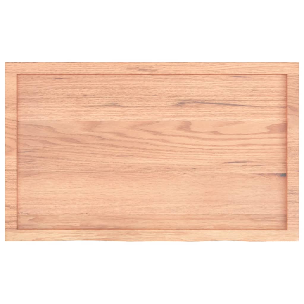 vidaXL Raft de perete maro deschis 100x60x(2-6) cm lemn stejar tratat