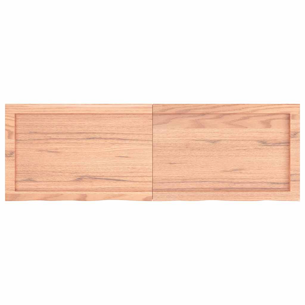 vidaXL Raft de perete maro deschis 120x40x(2-4) cm lemn stejar tratat