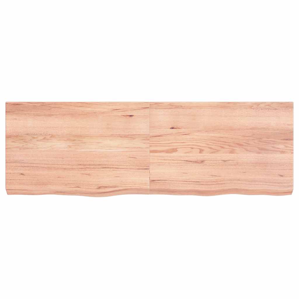 vidaXL Raft de perete maro deschis 120x40x(2-6) cm lemn stejar tratat