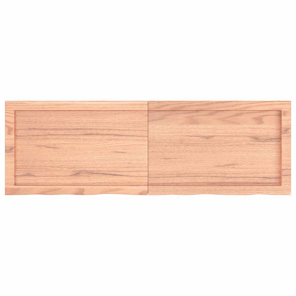 vidaXL Raft de perete maro deschis 120x40x(2-6) cm lemn stejar tratat