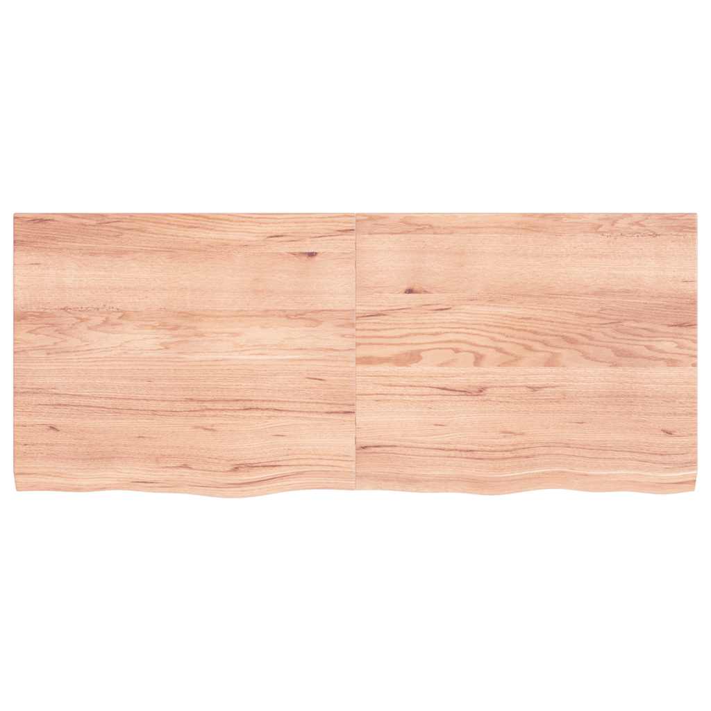 vidaXL Raft de perete maro deschis 120x50x(2-4) cm lemn stejar tratat