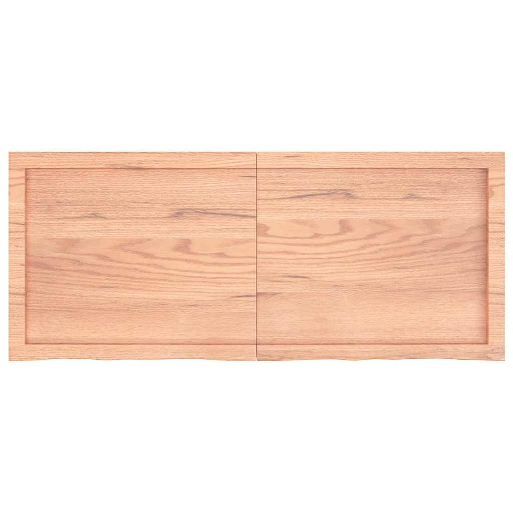 vidaXL Raft de perete maro deschis 120x50x(2-4) cm lemn stejar tratat