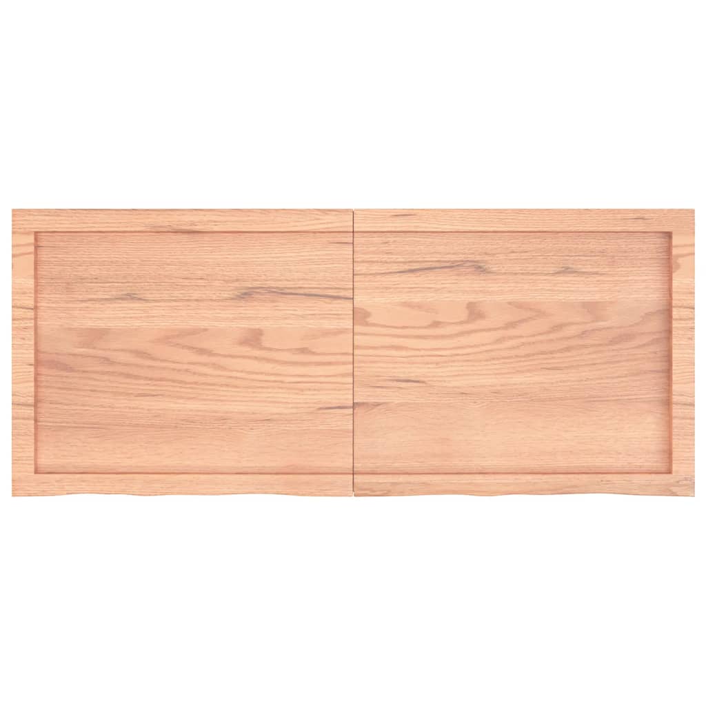 vidaXL Raft de perete maro deschis 120x50x(2-4) cm lemn stejar tratat