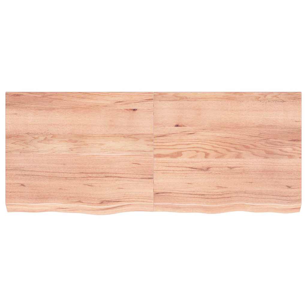 vidaXL Raft de perete maro deschis 120x50x(2-6) cm lemn stejar tratat
