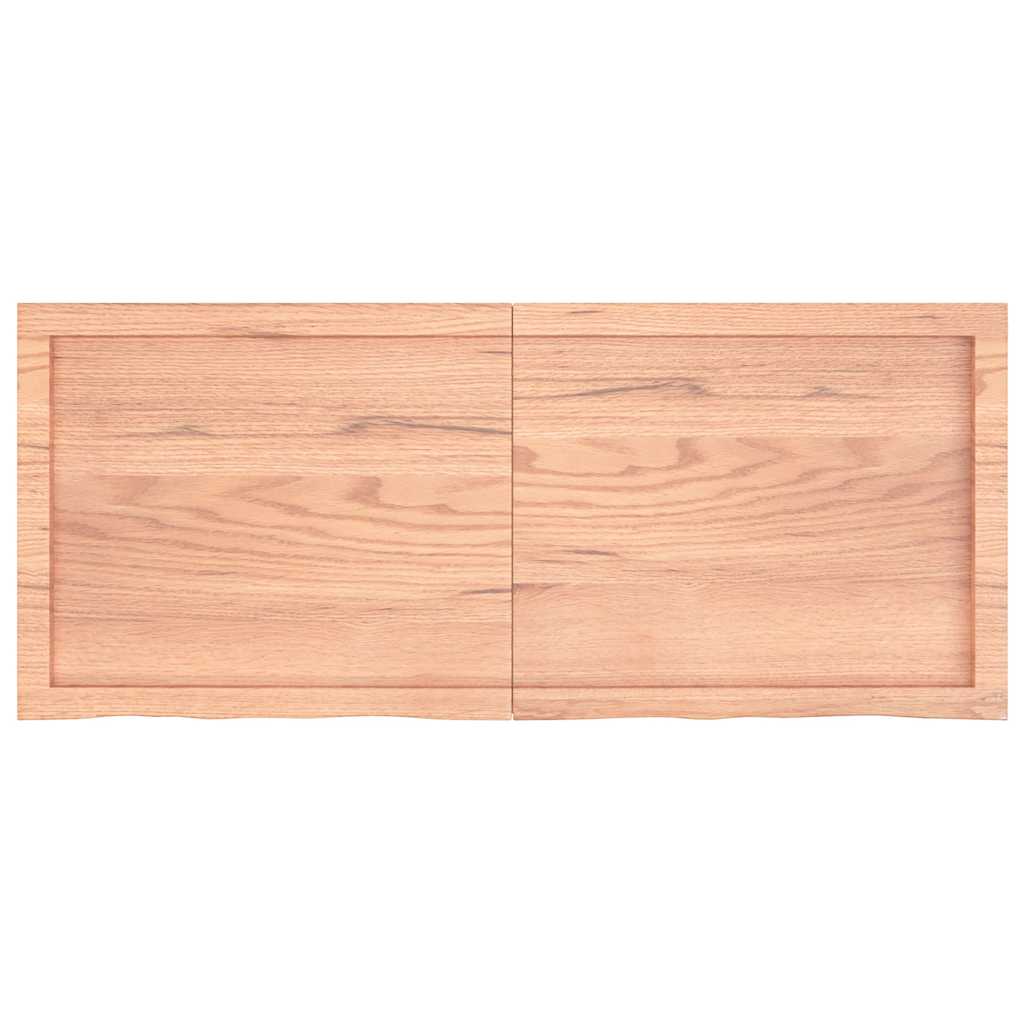 vidaXL Raft de perete maro deschis 120x50x(2-6) cm lemn stejar tratat