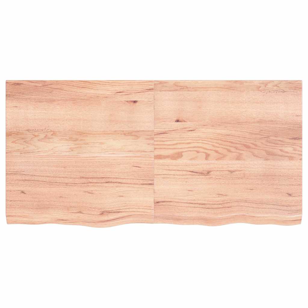 vidaXL Raft de perete maro deschis 120x60x(2-4) cm lemn stejar tratat