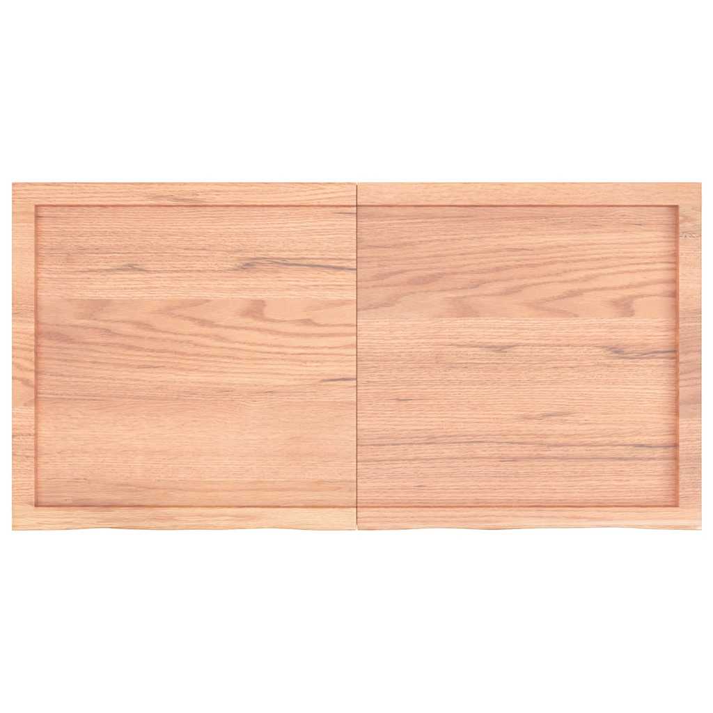 vidaXL Raft de perete maro deschis 120x60x(2-4) cm lemn stejar tratat